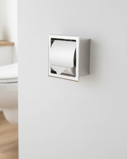 Toilettenpapierhalter in Silber - für ein aufgeräumtes Bad - Ansicht 5