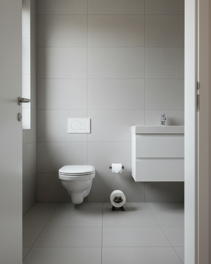 Stehender Toilettenpapierhalter in Braun - Frosch-Design - Ansicht 3