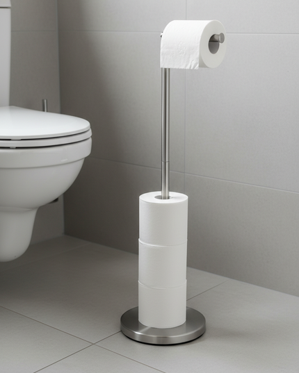 Moderner stehender Toilettenpapierhalter - sicherer Stand - Ansicht 1