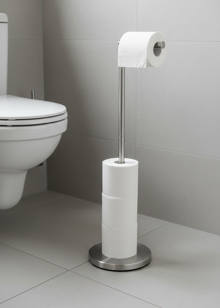 Moderner stehender Toilettenpapierhalter - sicherer Stand - Ansicht 1