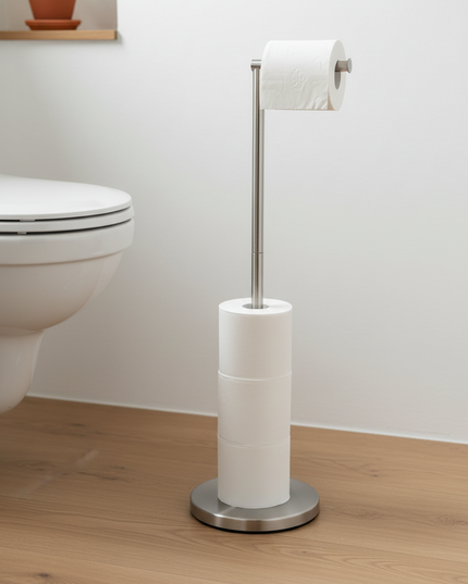 Moderner stehender Toilettenpapierhalter - sicherer Stand - Ansicht 2