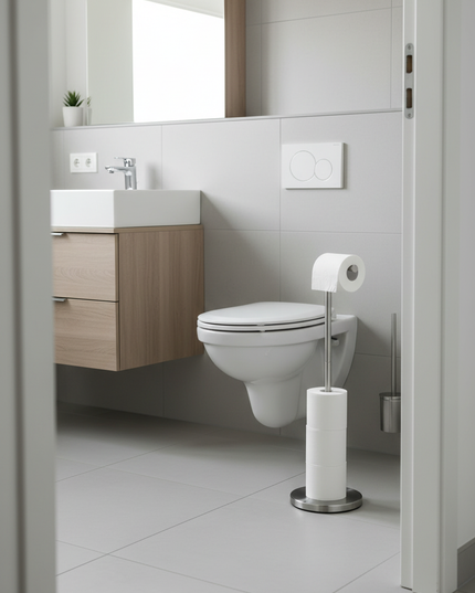 Moderner stehender Toilettenpapierhalter - sicherer Stand - Ansicht 3