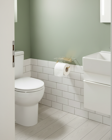 Transparenter Toilettenpapierhalter für die Wand - Ansicht 3