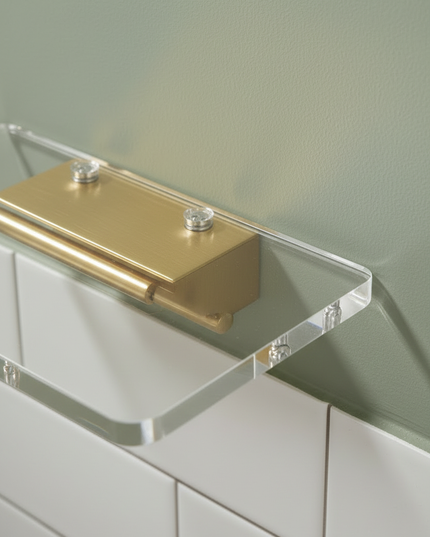 Transparenter Toilettenpapierhalter für die Wand - Ansicht 4