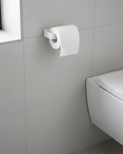 Toilettenpapierhalter für Wand in Weiß - passt in jedes Bad - Ansicht 1
