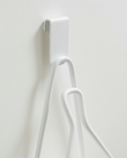 Weißer Toilettenpapierhalter aus Metall - einfach einhängen - Ansicht 4