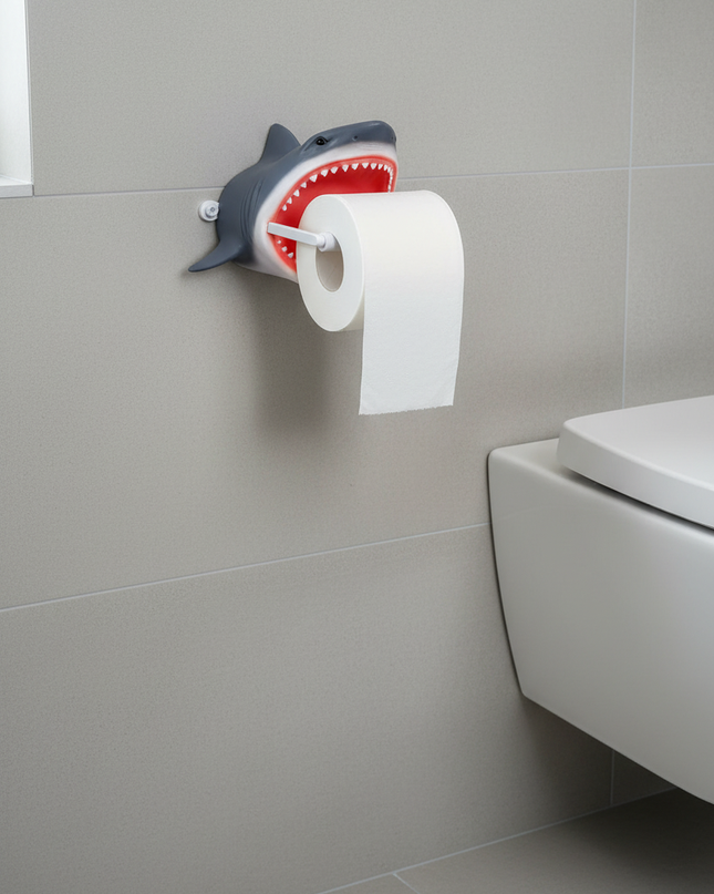 Witziger Toilettenpapierhalter - Haikopf fürs Gäste-WC - Ansicht 1