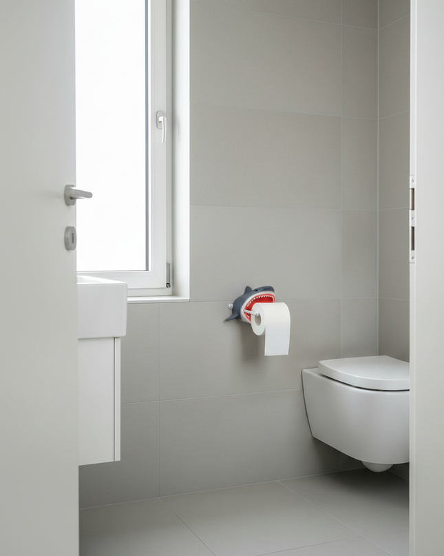 Witziger Toilettenpapierhalter - Haikopf fürs Gäste-WC - Ansicht 3