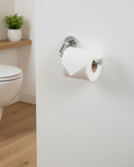 Chrom-WC-Rollenhalter - glänzend und rostfrei - Ansicht 2