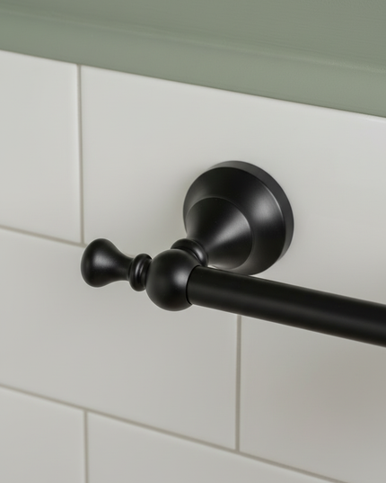 Matter schwarzer WC-Rollenhalter - passgenau für Ihr Bad - Ansicht 4